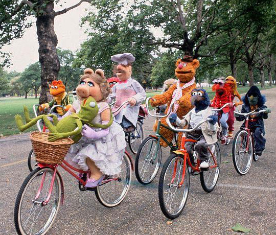 Muppets-Group-Bicycle-Ride